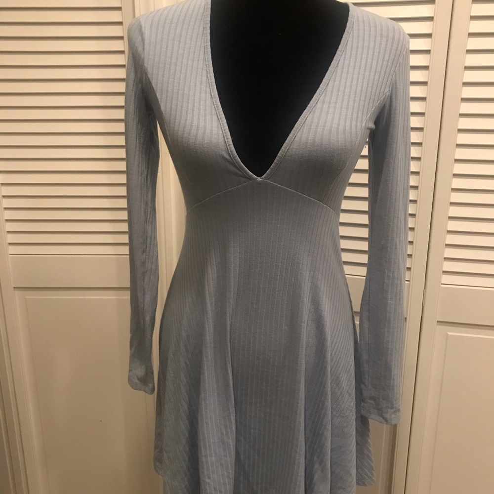 Ribbed skater dress